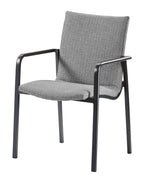 barths Positano – Fauteuil de salle à manger Anthracite & gris clair