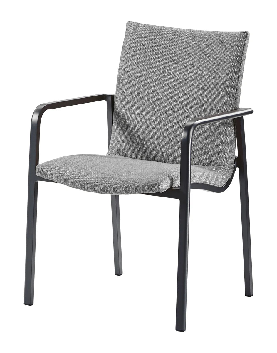 barths Positano – Fauteuil de salle à manger Anthracite & gris clair