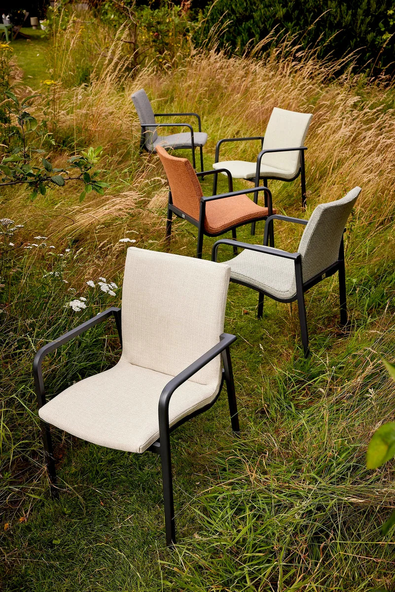 barths Positano – Fauteuil de salle à manger Anthracite & gris clair
