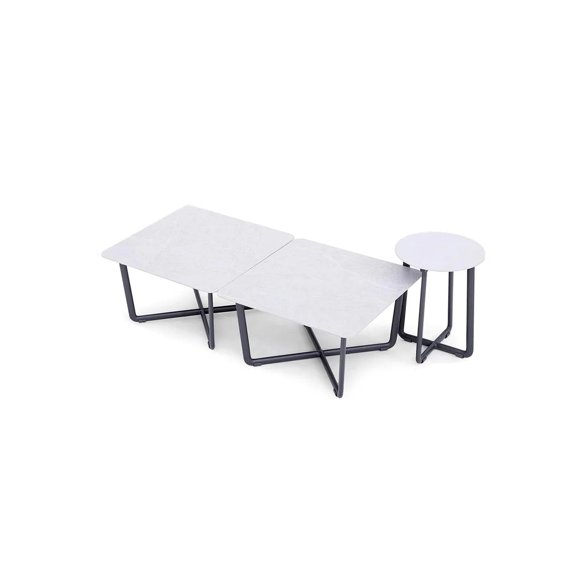 barths Fellow – Lot de 3 tables d’appoint Anthracite