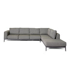 barths Athene – ensemble lounge avec une table en céramique et une table d’appoint anthracite – bois de teck