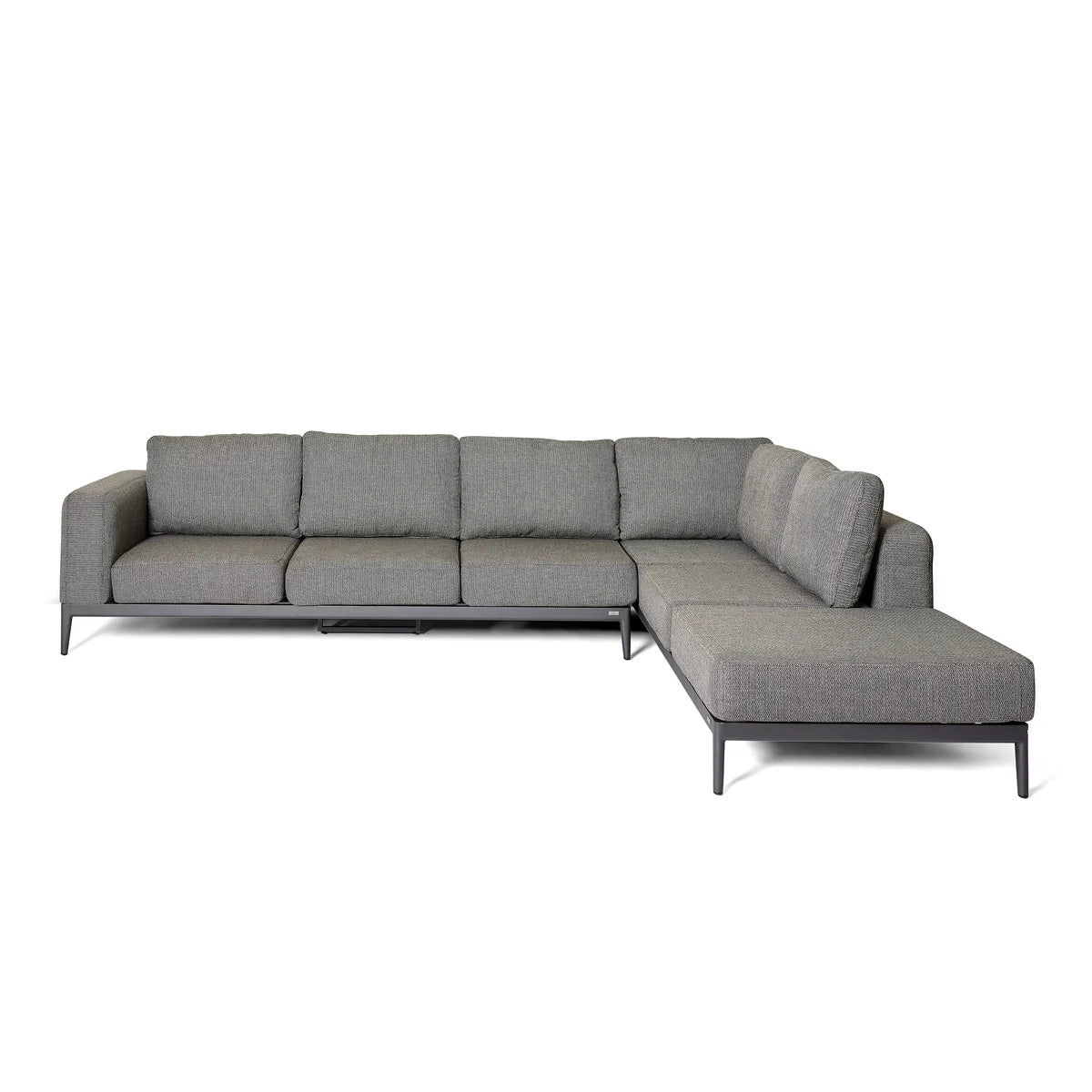 barths Athene – ensemble lounge avec une table en céramique et une table d’appoint anthracite – bois de teck