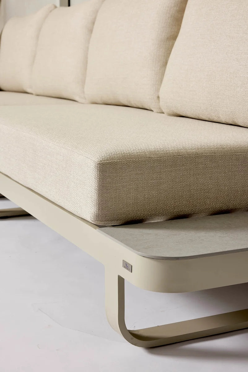 barths Fellow – Ensemble lounge avec 3 tables d’appoint sable
