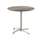 Feros X Cross Terrassentisch Sand gestell + Tropical Wood HPL Ø70 cm
