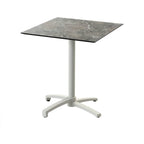 Feros X Cross Terrassentisch Sand gestell + Galaxy Marble HPL 70x70 cm
