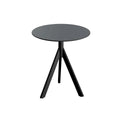 Feros Infinity Tripod Terrassentisch Schwarz frame + Schwarz HPL Ø70 cm