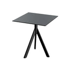 Feros Infinity Tripod Terrassentisch Schwarz frame + Schwarz HPL 70x70 cm