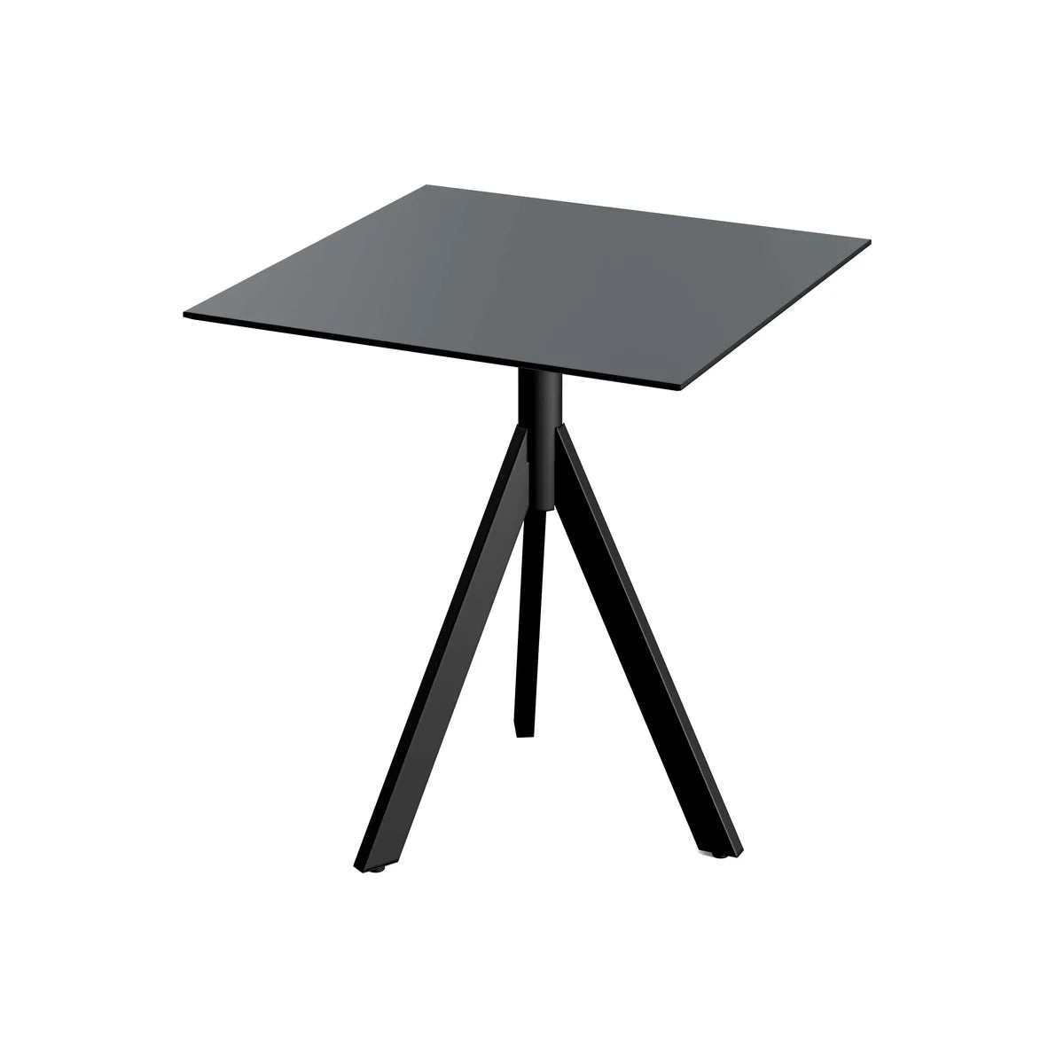 Feros Infinity Tripod Terrassentisch Schwarz frame + Schwarz HPL 70x70 cm