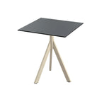 Feros Infinity Tripod Terrassentisch Sand frame + Schwarz HPL 70x70 cm