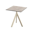 Feros Infinity Tripod Terrassentisch Sand frame + Moonstone HPL 70x70 cm