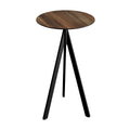 Feros Infinity Tripod Stehtisch Schwarz frame + Tropical Wood HPL Ø70 cm