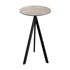 Feros Infinity Tripod Stehtisch Schwarz frame + Moonstone HPL Ø70 cm