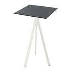Feros Infinity Tripod Stehtisch Weiß frame + Schwarz HPL 70x70 cm