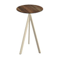 Feros Infinity Tripod Stehtisch Sand frame + Tropical Wood HPL Ø70 cm