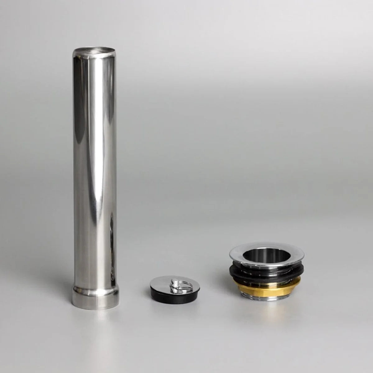[ET] Bonde d’évacuation en métal avec tube de trop-plein et bouchon pour tables de plonge Basic