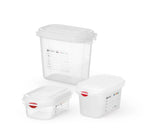 Hendi GN-Behälter mit Deckel und HACCP-Clips, GN 1/1, 65 mm, 8 L, PP
