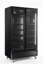Getränkekühlschrank ECO 1000 mit Klapptüren, schwarz