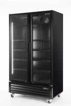 Getränkekühlschrank ECO 1000 mit Klapptüren, schwarz