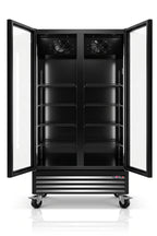Getränkekühlschrank ECO 1000 mit Klapptüren, schwarz