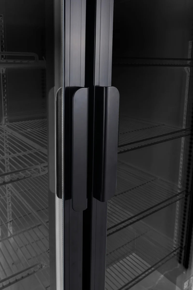 Getränkekühlschrank ECO 1000 mit Klapptüren, schwarz