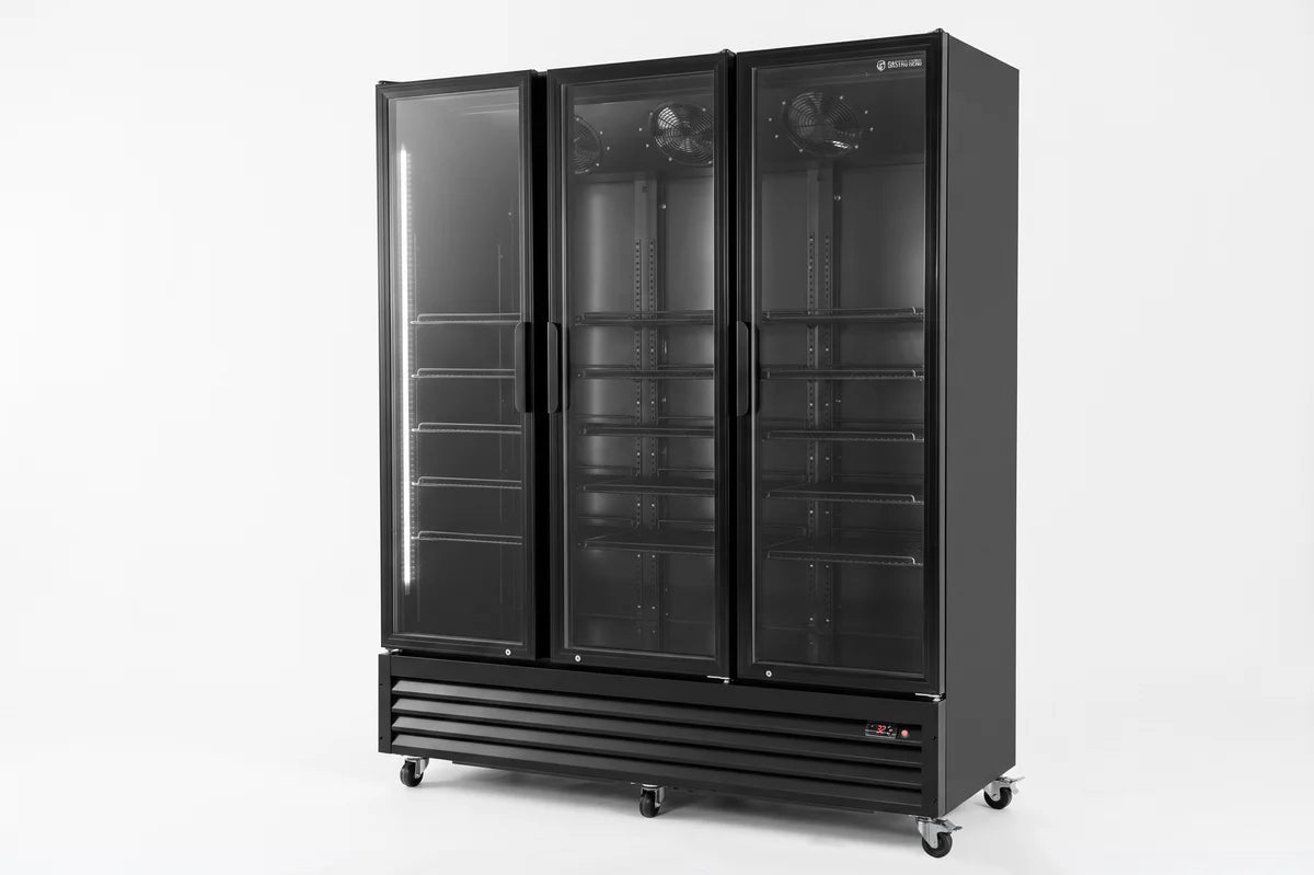 Getränkekühlschrank ECO 1500 mit Klapptüren, schwarz