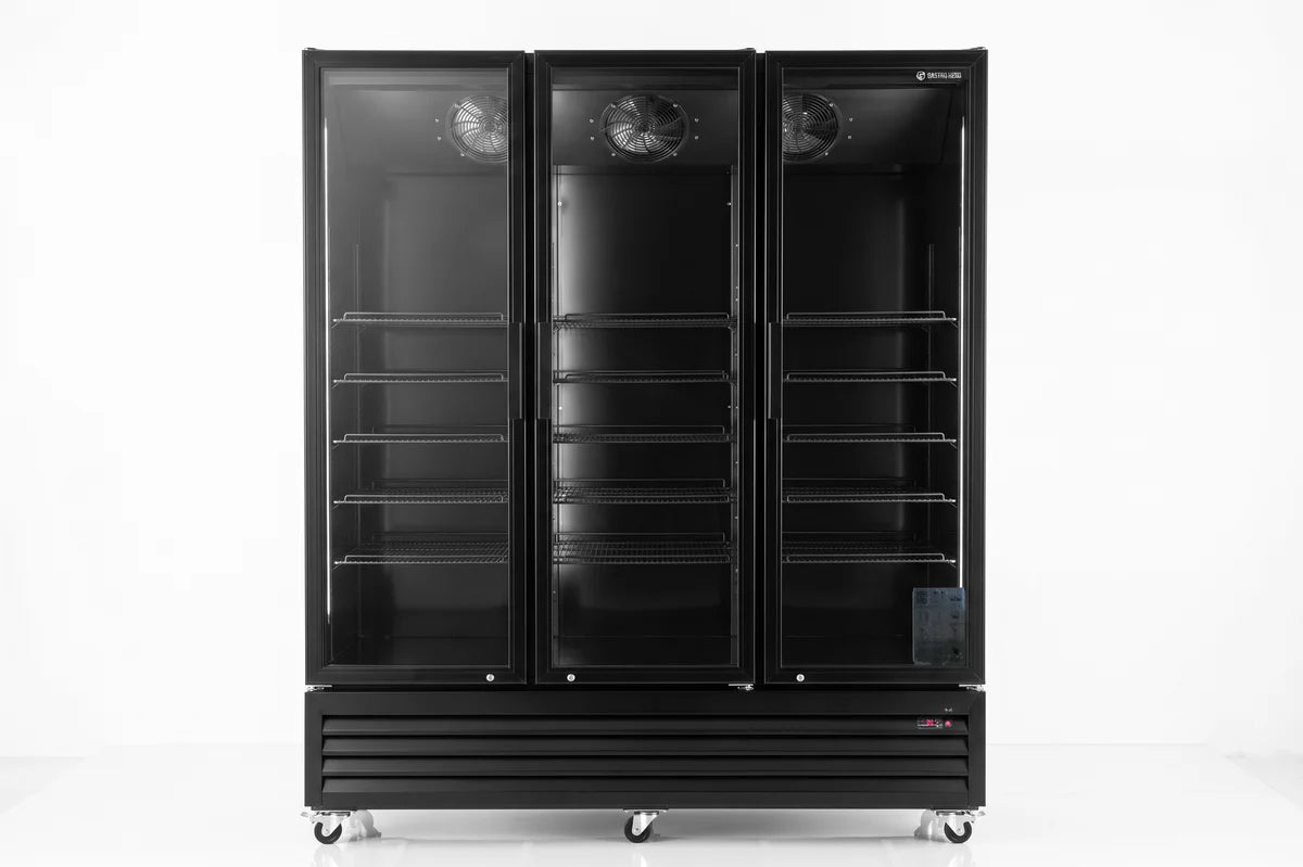 Getränkekühlschrank ECO 1500 mit Klapptüren, schwarz