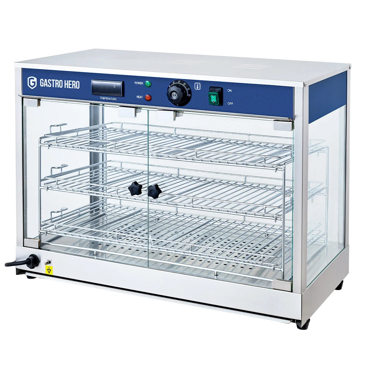 Vitrine chauffante ECO 700 - avec 3 étagères et éclairage