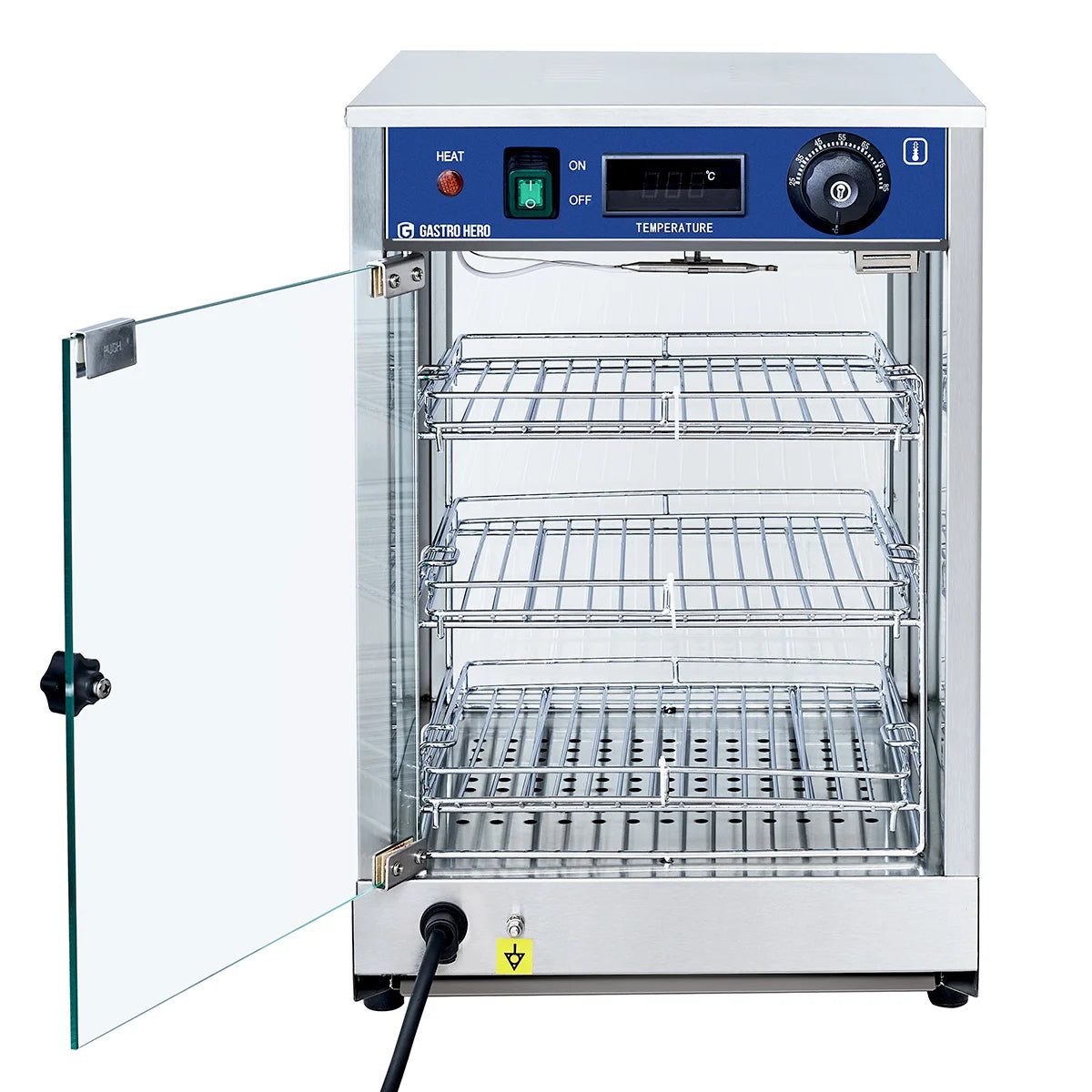 Warmhaltevitrine ECO 350 - mit 3 Ablagen und Beleuchtung