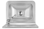 Handwaschbecken Basic 2, Kniebedienung und hohe Rückwand