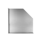 Table de travail d’angle en acier inoxydable gamme Basic 1000x700 mm - avec étagère basse et dosseret