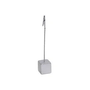 Porte-carte cube avec pince crocodile, dimensions 22 x 22 mm, hauteur 110 mm