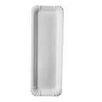Assiettes en carton Pure rectangulaires, blanches, 8x23cm - 250 pcs