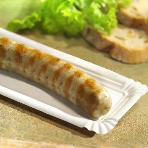 Assiettes en carton Pure rectangulaires, blanches, 8x23cm - 250 pcs