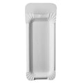 Papstar 250 Teller, Pappe pure eckig 8 cm x 21 cm weiss mit Anfasser