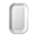 Papstar 100 Schalen, Pappe pure eckig 15 cm x 23 cm x 2 cm weiss