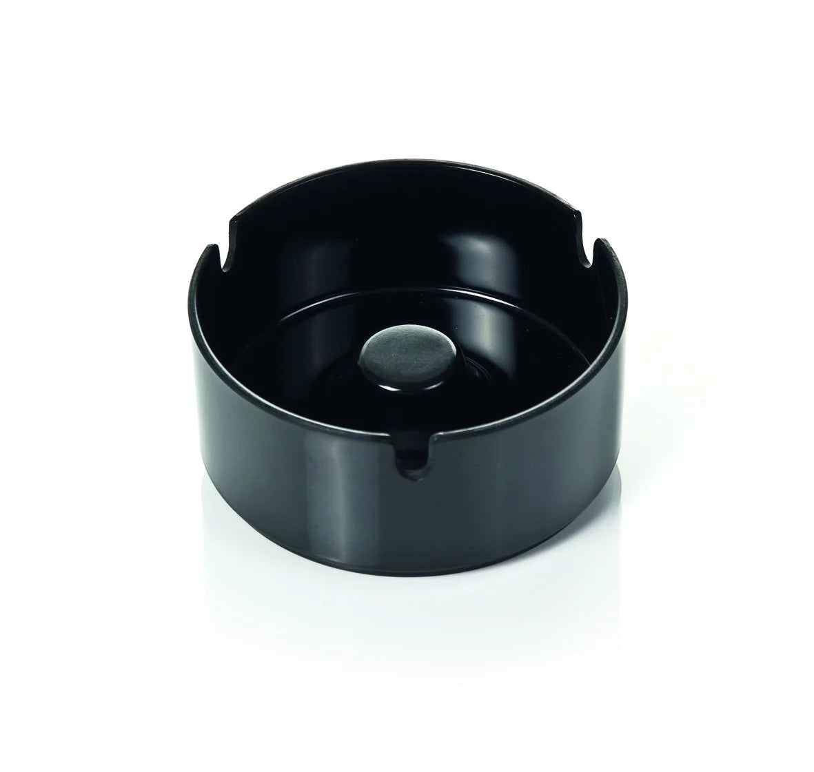 Cendrier en mélamine - 10 cm de diamètre - noir