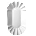 Papstar 250 barquettes, carton pure ovale 10,5 cm x 20 cm x 3,5 cm blanc