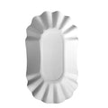 Papstar 250 barquettes, carton pure ovale 10,5 cm x 17,5 cm x 3 cm blanc
