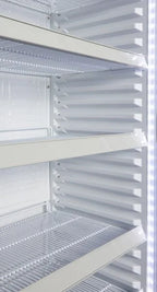 Armoire réfrigérée à boissons noire/blanche - 339 l - porte vitrée - froid ventilé - enseigne lumineuse