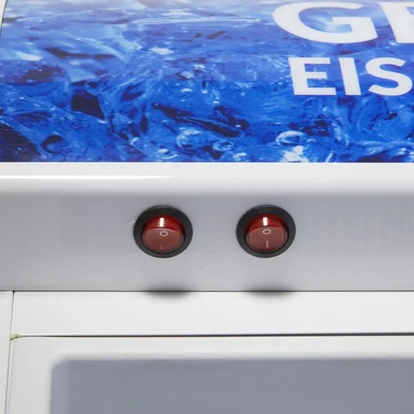 Gastro-Cool DC400 Getränkekühlschrank 400 Liter mit Werbedisplay weiß/weiß, LED
