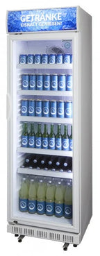 Gastro-Cool DC400 Getränkekühlschrank 400 Liter mit Werbedisplay weiß/weiß, LED