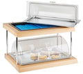 APS Plateau réfrigérant -TOP FRESH GN 1/1 DOUBLE ÉTAGE- Set bois
