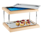 APS Plateau réfrigérant -TOP FRESH GN 1/1 DOUBLE ÉTAGE- Set bois