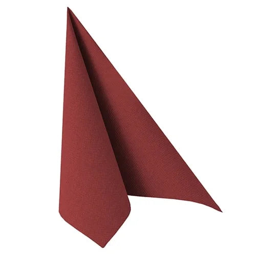 Papstar 50 serviettes ROYAL Collection pliage 1/4 40 cm x 40 cm bordeaux