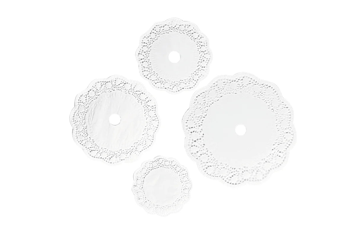 Schneider Set de dentelles rondes pour gâteaux 4 x 100 pièces, blanc