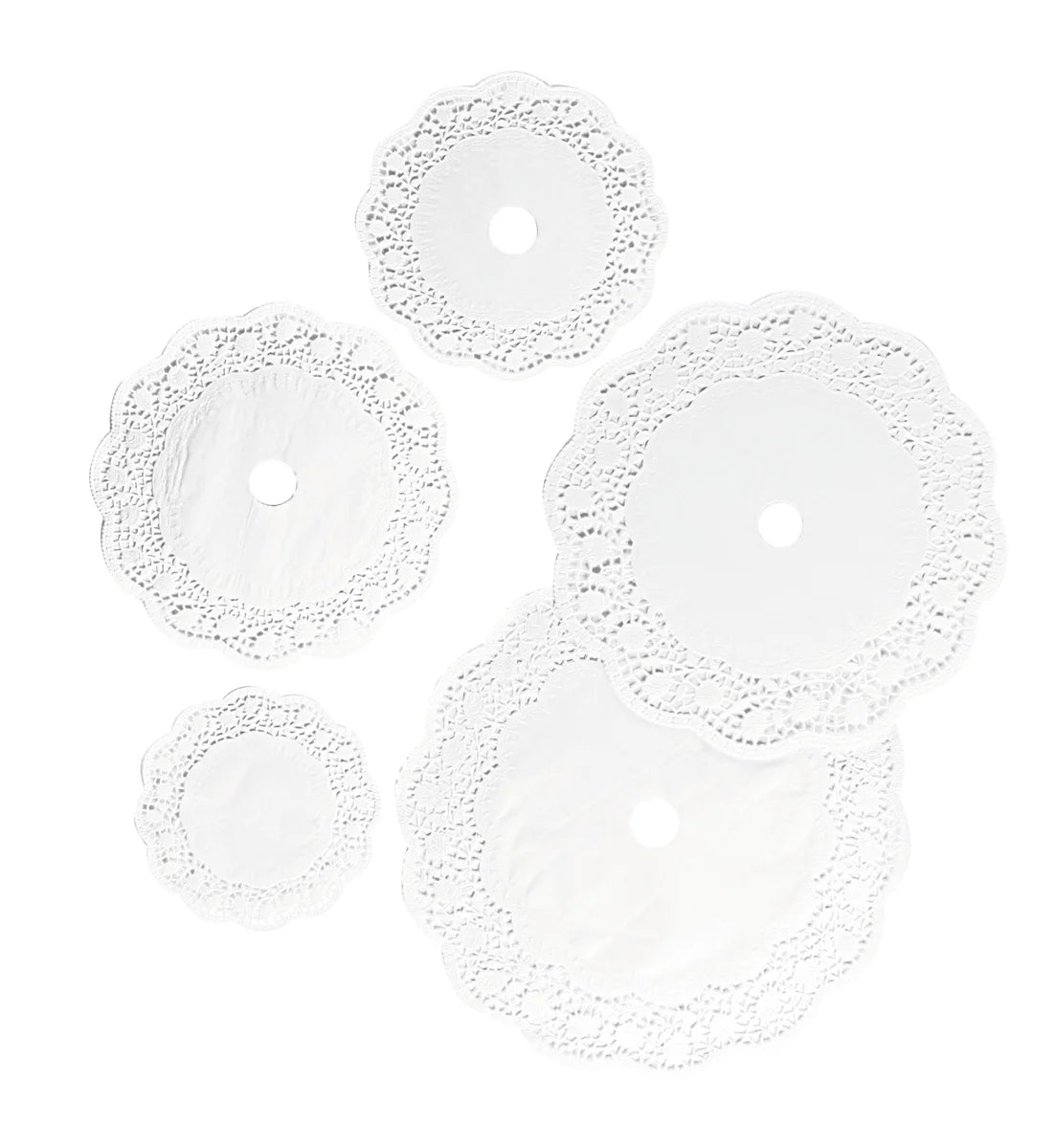 Schneider Set de dentelles rondes pour gâteaux 4 x 100 pièces, blanc