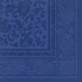 Papstar 50 serviettes ROYAL Collection pliage 1/4 40 cm x 40 cm bleu foncé Ornaments