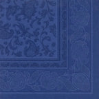 Papstar 50 serviettes ROYAL Collection pliage 1/4 40 cm x 40 cm bleu foncé Ornaments