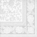 Papstar 50 Servietten ROYAL Collection 1/4-Falz 40 cm x 40 cm weiss Ornaments