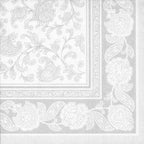 Papstar 50 Servietten ROYAL Collection 1/4-Falz 40 cm x 40 cm weiss Ornaments